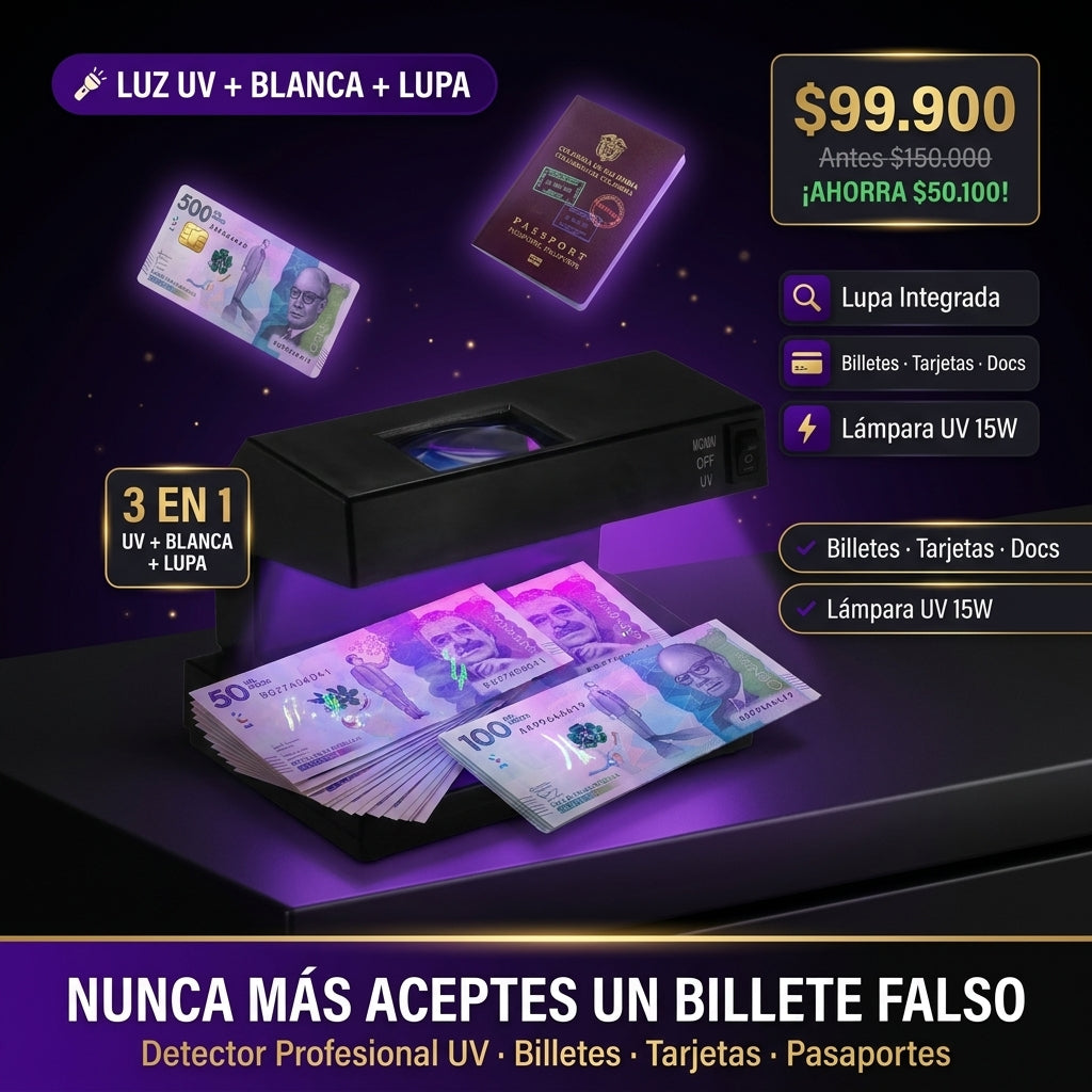 SafeCash - Detector Profesional 3 en 1
