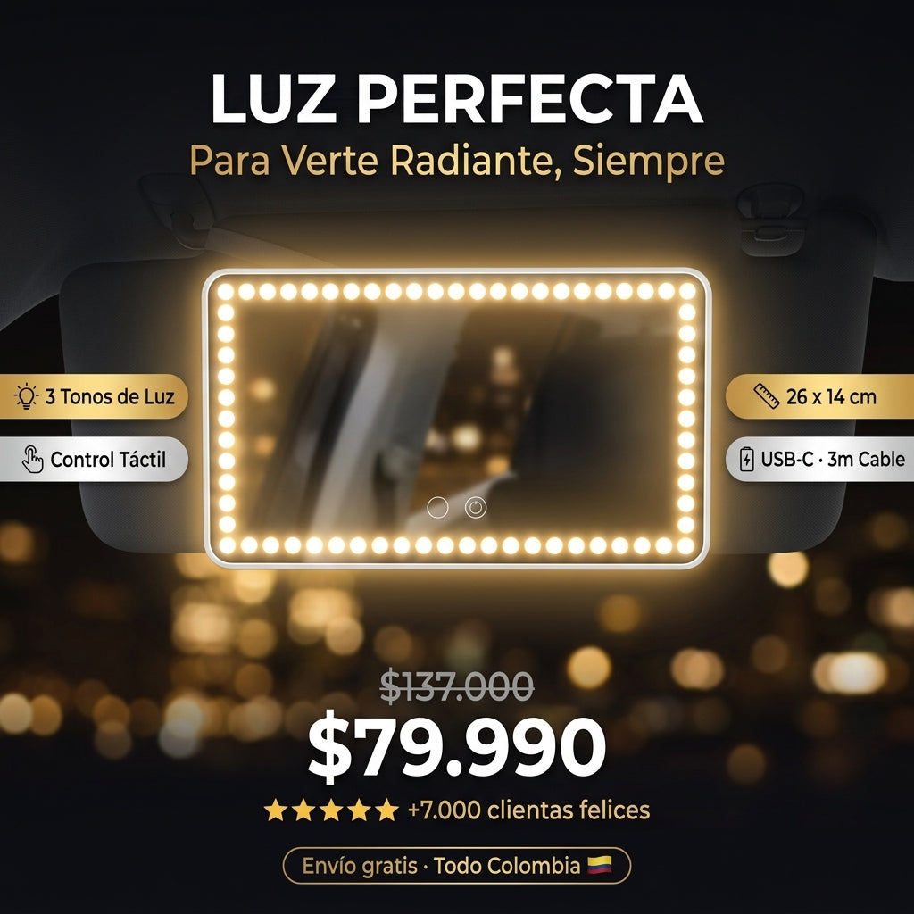 LuminaCar - Iluminación Perfecta Para Tu Maquillaje En El Auto
