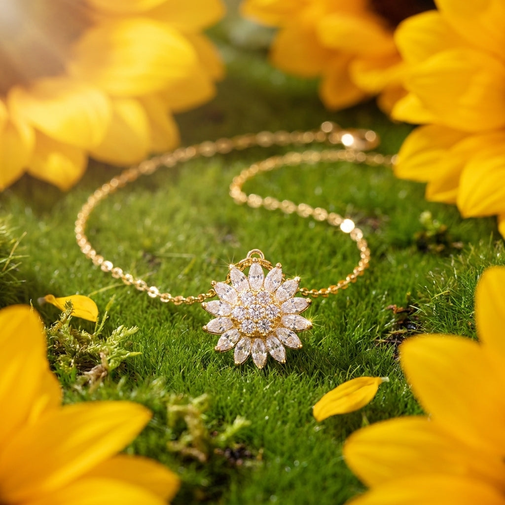 Collar Girasol Giratorio + Caja Girasol PREMIUM